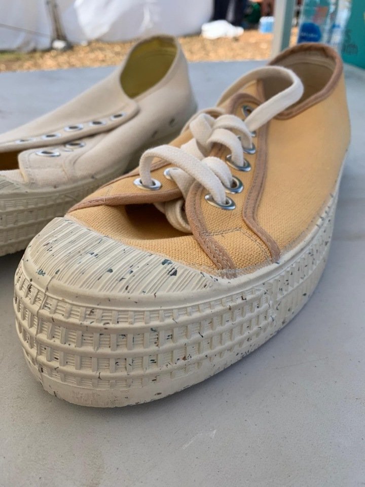 Sneakers from used tennis ball