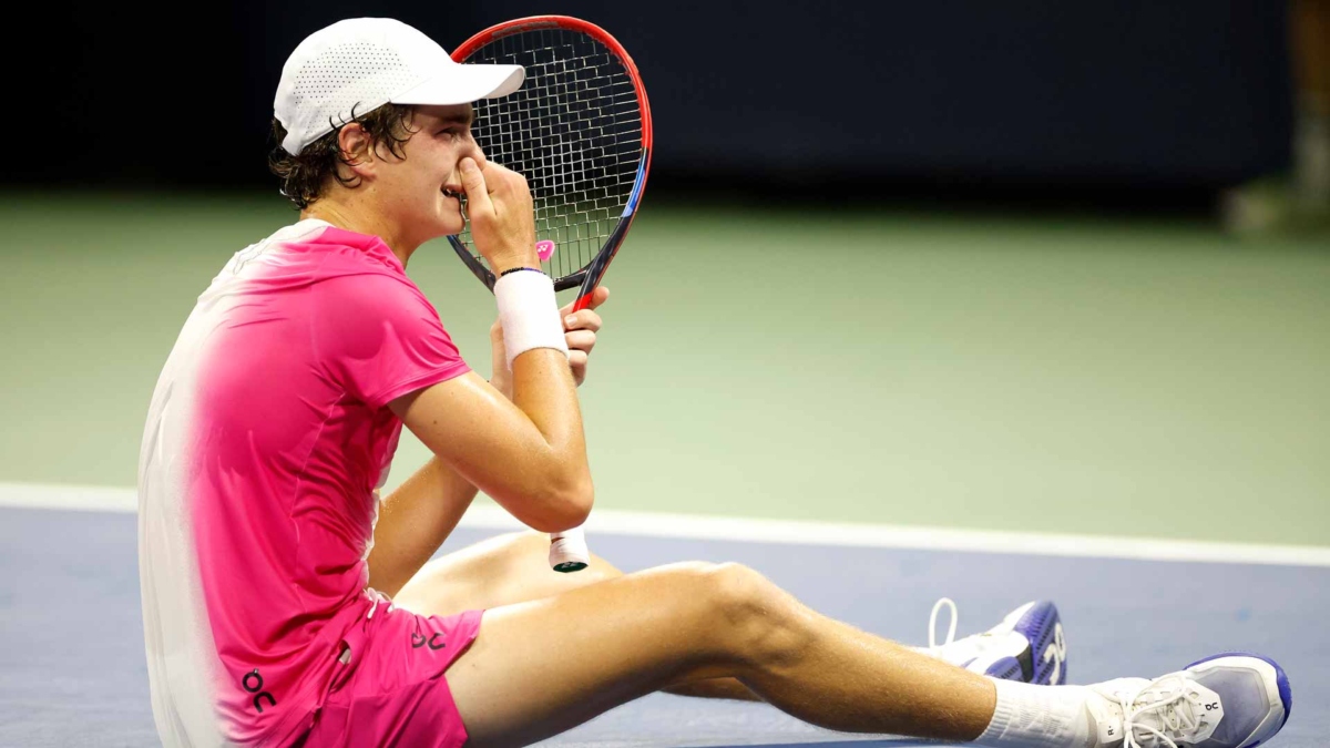 Joao Fonseca tras ganar en 2023 el US Open junior. Crédito: Sarah Stier/Getty Images