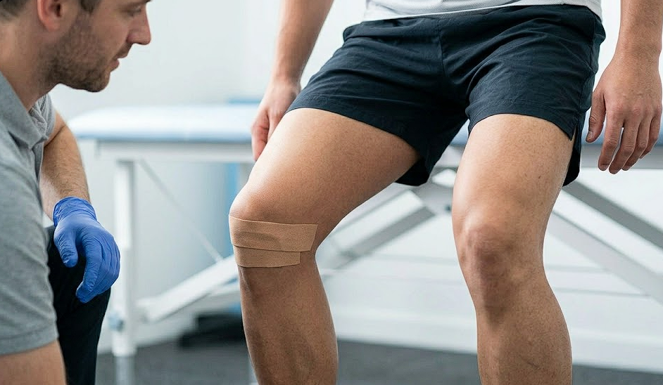 Pasos básicos para un vendaje rotuliano sencillo