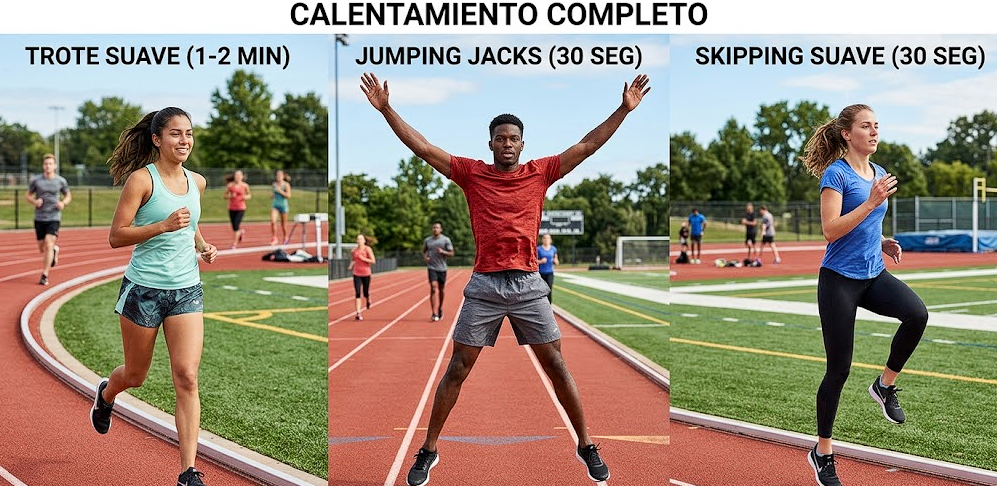 Bloque de cardio suave (minutos 0–3)