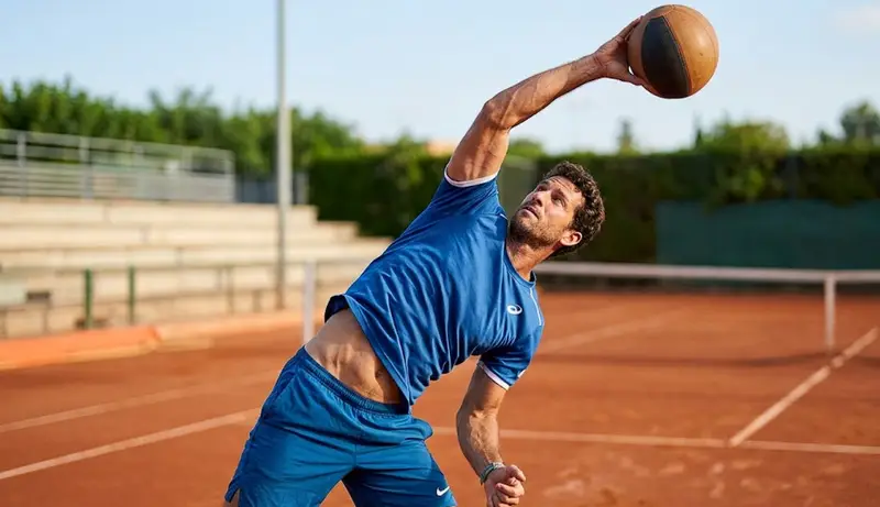 Ejercicios con balón medicinal para tenis: selección básica