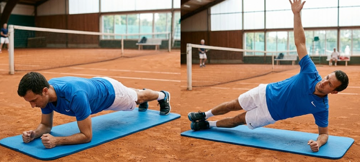 Resumen de ejercicios de fuerza básica sin gimnasio para tenis
